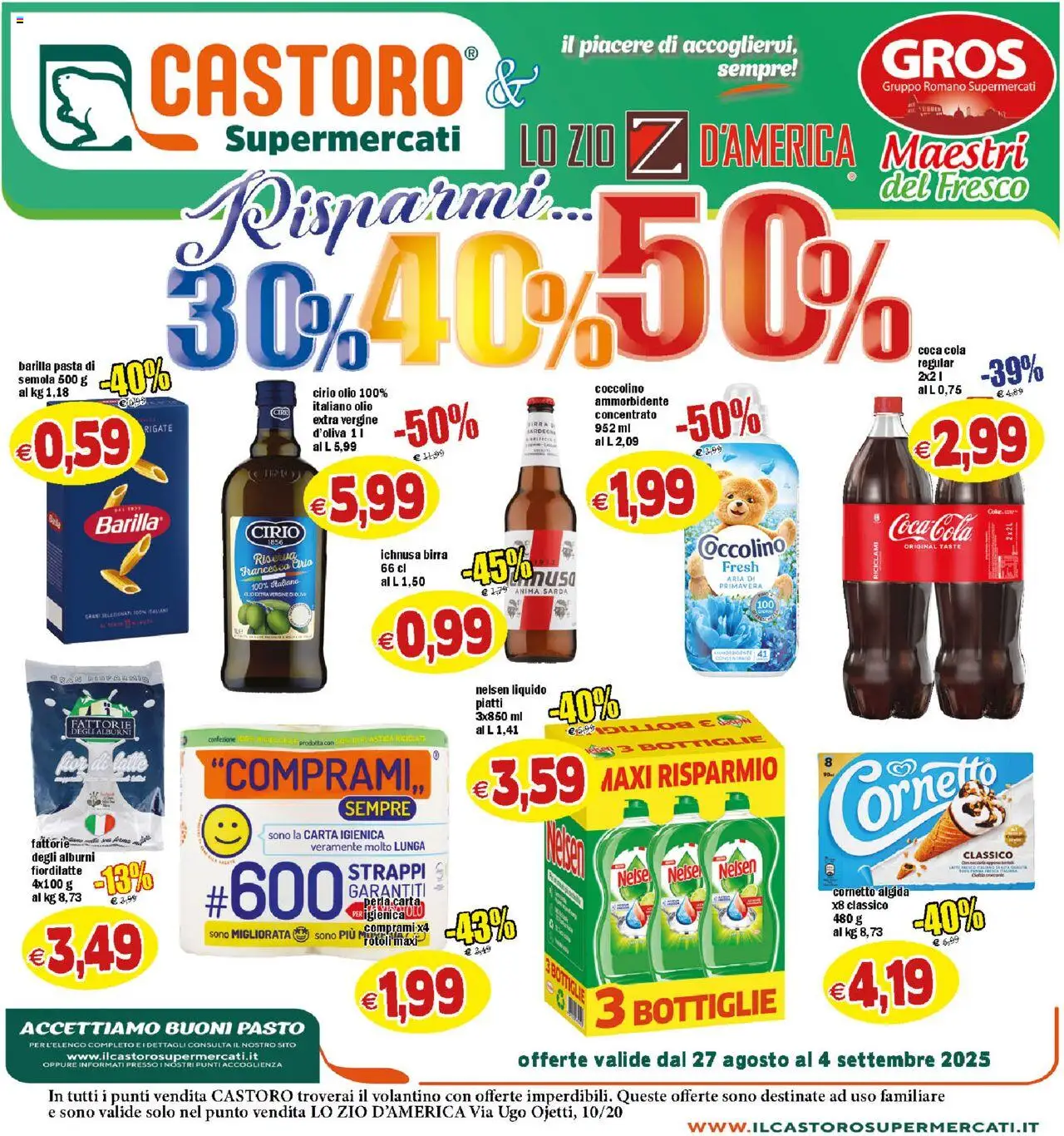 Volantino Il Castoro valido da 27/08/2025 numero di pagina 1