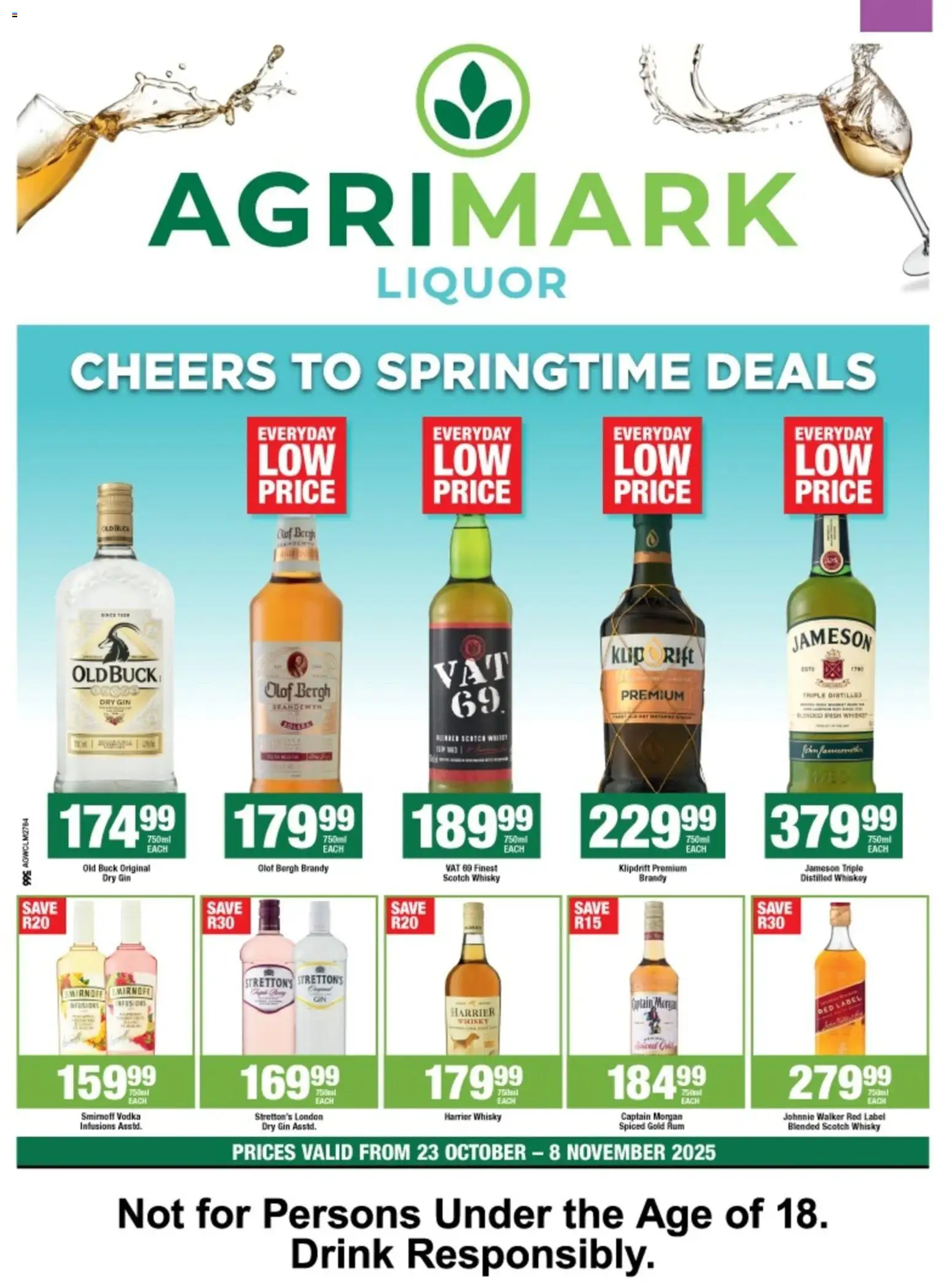 Agrimark Liquor Specials from 23/10 - 08/11/2025 > Promotions