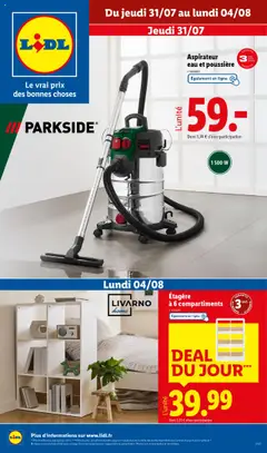 Prévisualisation de Catalogue Les bonnes affaires de la semaine du magasin LIDL formulaire valide 31/07/2025