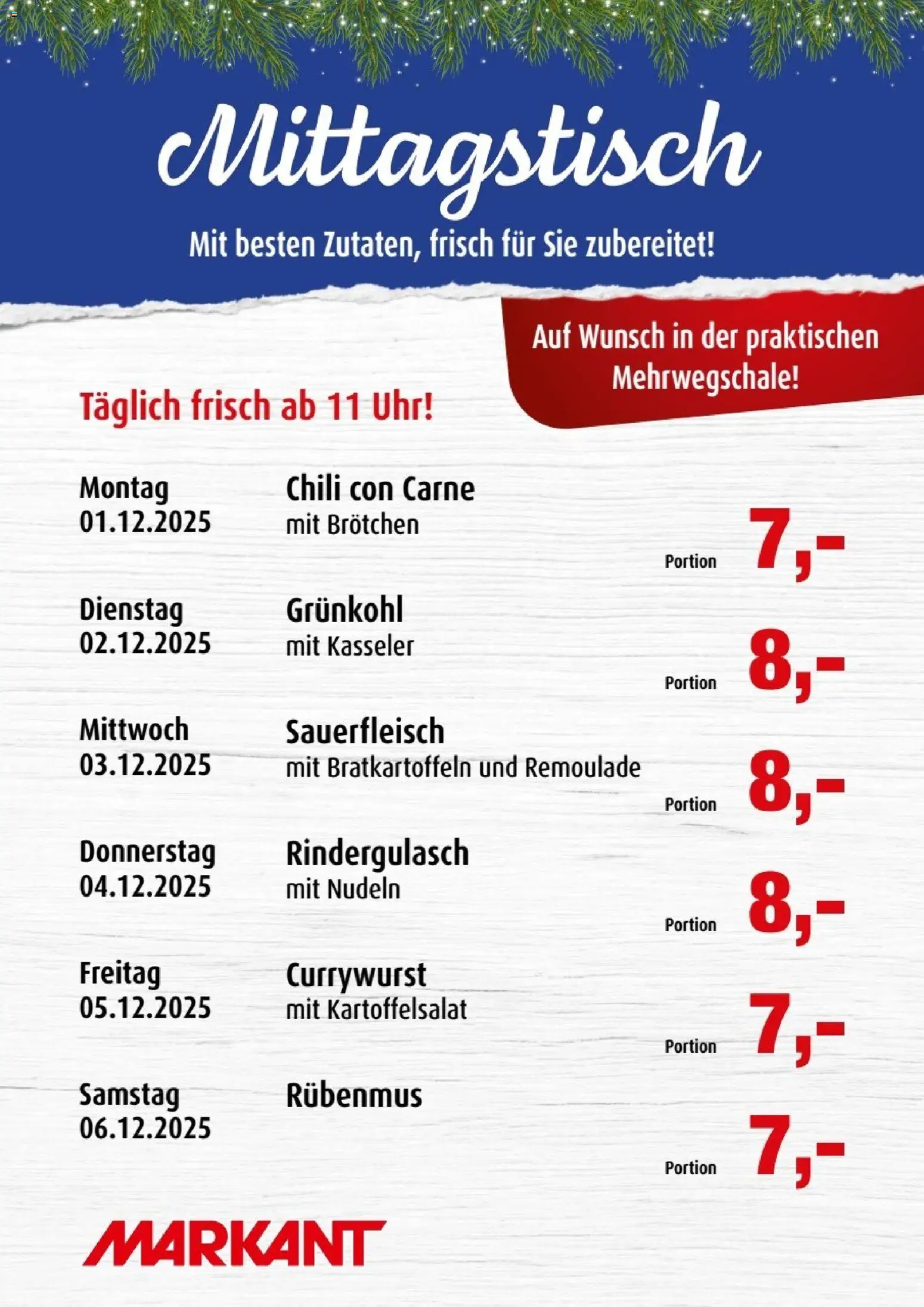 Vorschau von dem Prospekt des Geschäftes Markant, gültig ab dem 01.12.2025