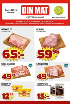 Förhandsgranska reklamblad Aktuella reklamblad Din Mat från butik Din Mat gäller från 20/10/2025