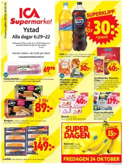 Förhandsgranska reklamblad Ystad från butik ICA Supermarket gäller från 20/10/2025