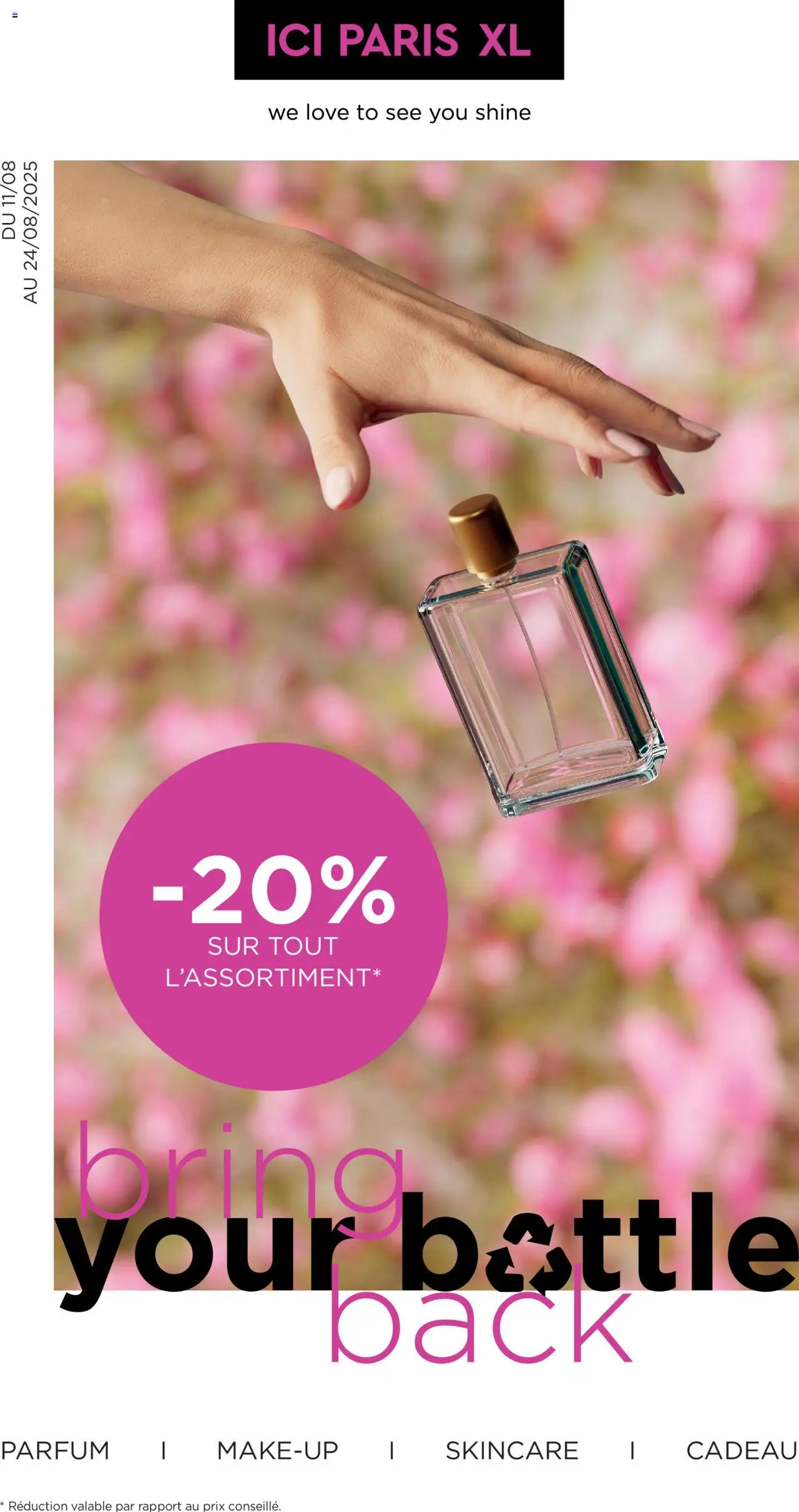 ICI Paris XL shop Publicité geldig vanaf 11/08/2025 - Paginanummer 1 - Parfum