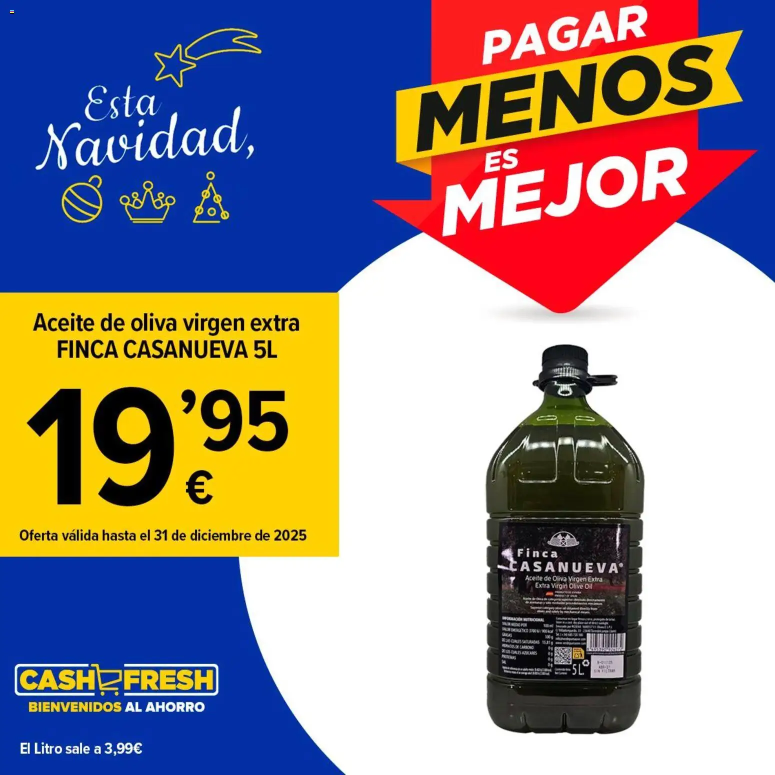 Vista previa del folleto de la tienda Cash Fresh válido desde el 01/12/2025 - Aceite de oliva, Aceite, Aceite de oliva virgen extra