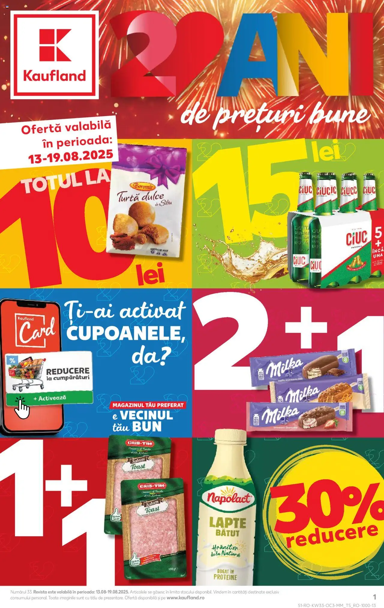 Kaufland RO aktuális szórólap, érvényes 2025.08.13.-től - 1 oldal - Milka