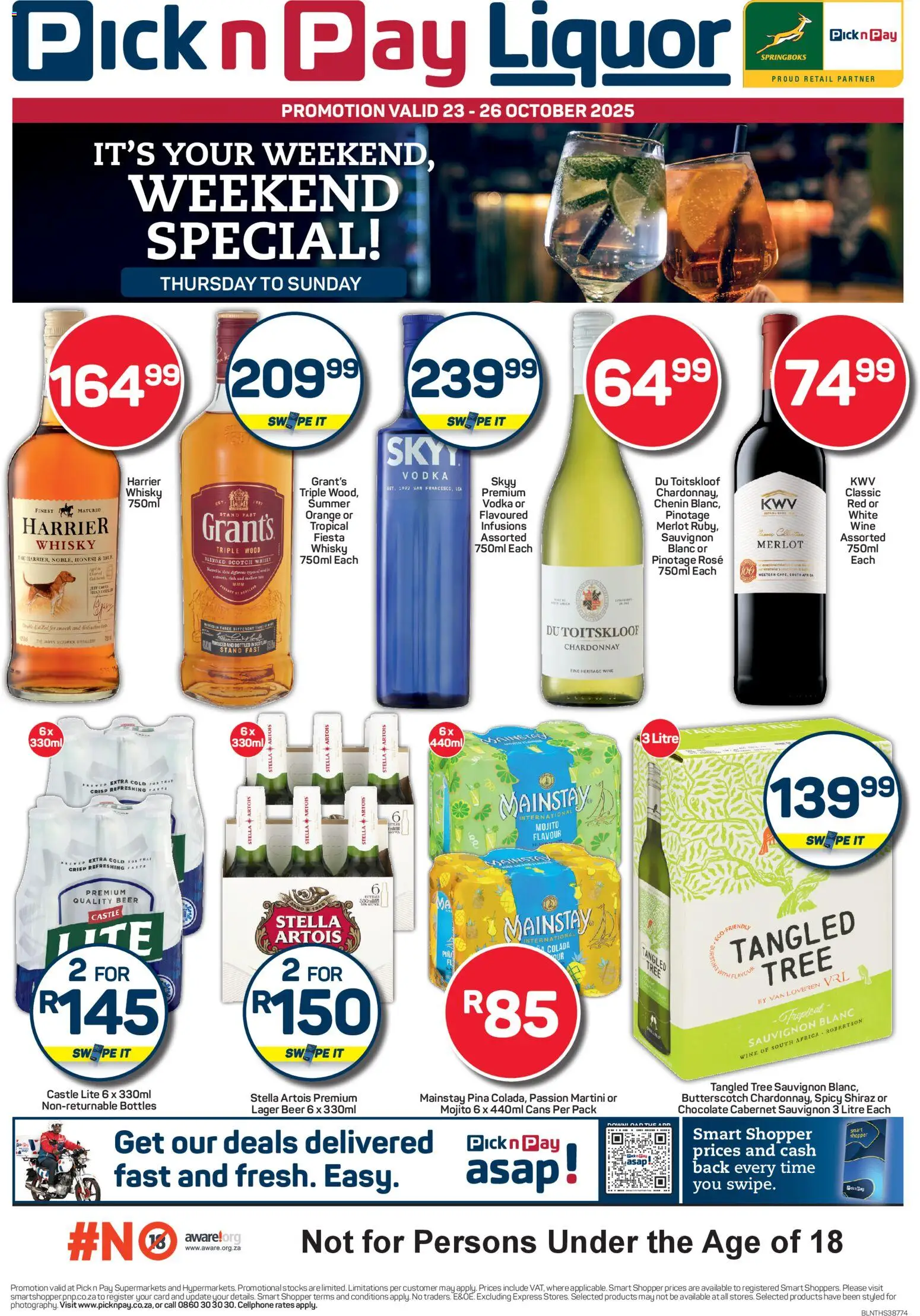 Pick n Pay Liquor Weekend Specials from 23/10 - 26/11/2025 > Promotions