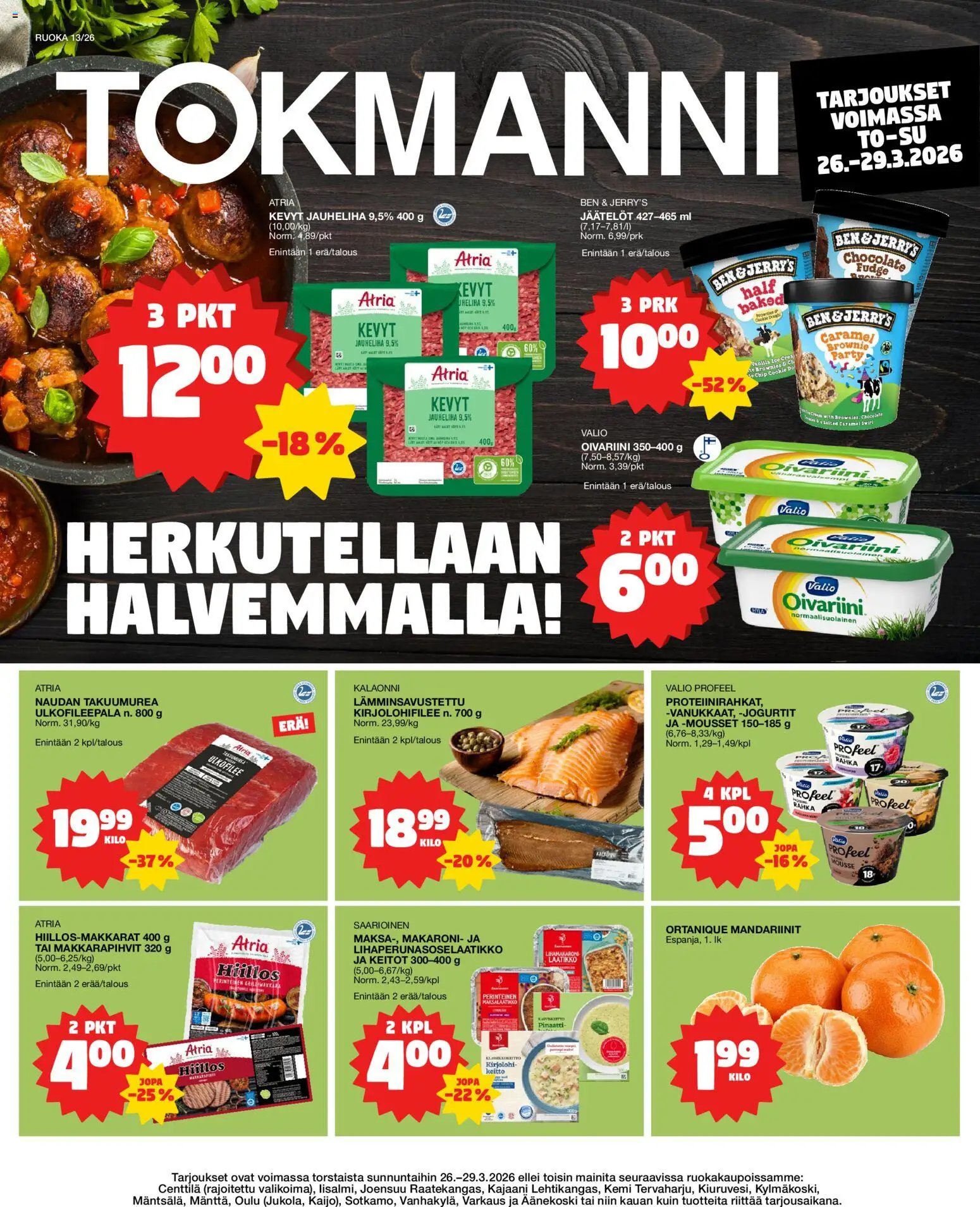 Kaupan Tokmanni Tokmanni ruokatarjoukset esikatselu, voimassa 26/03/2026