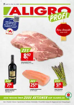 Vorschau des Merkblatts Aktionen Schlieren, Gossau SG, Frauenfeld, Rapperswil-Jona, Sargans, Bern, Brüttisellen, Pratteln, Emmen, Spreitenbach vom Shop Aligro gültig von 09.02.2026 bis 14.02.2026