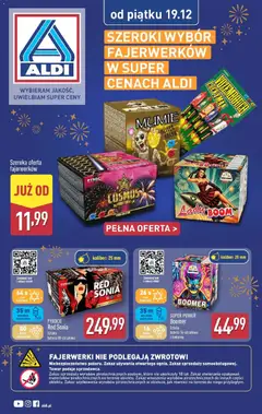 Pogląd gazetki "Fajerwerki w ALDI" ze sklepu Aldi ważnej od 18.12.2025