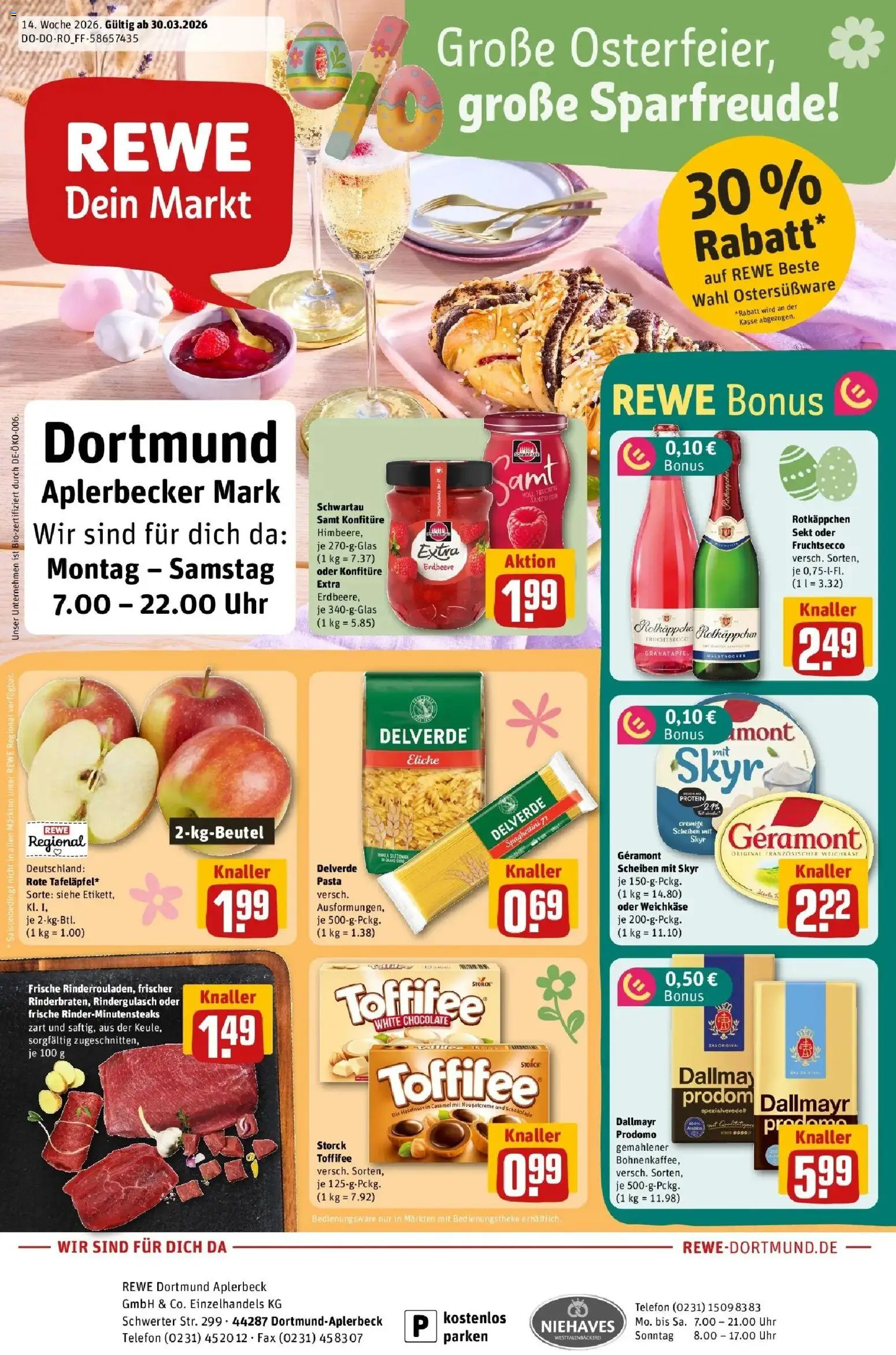 Vorschau von dem Prospekt des Geschäftes Rewe, gültig ab dem 30.03.2026