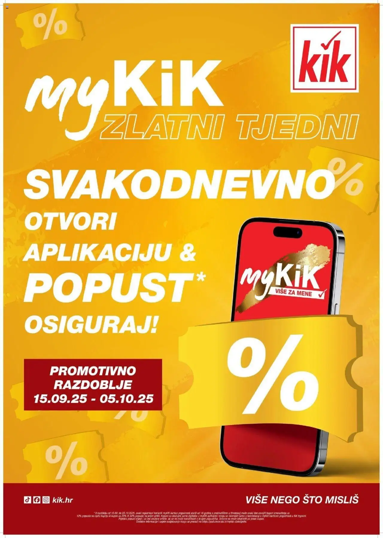 Kik aktualni KiK katalog do 28.09.2025 vrijedi od 14.09.2025 - tjedna akcija broj stranice 1