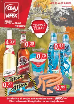 Náhľad CBA Verex letáku platného od 18.09.2025