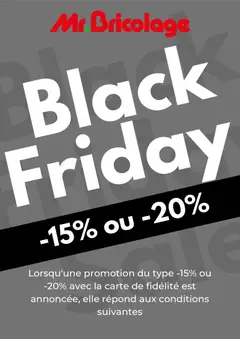 Voorbeeld van Black Friday van winkel Mr Bricolage geldig vanaf 28/11/2025