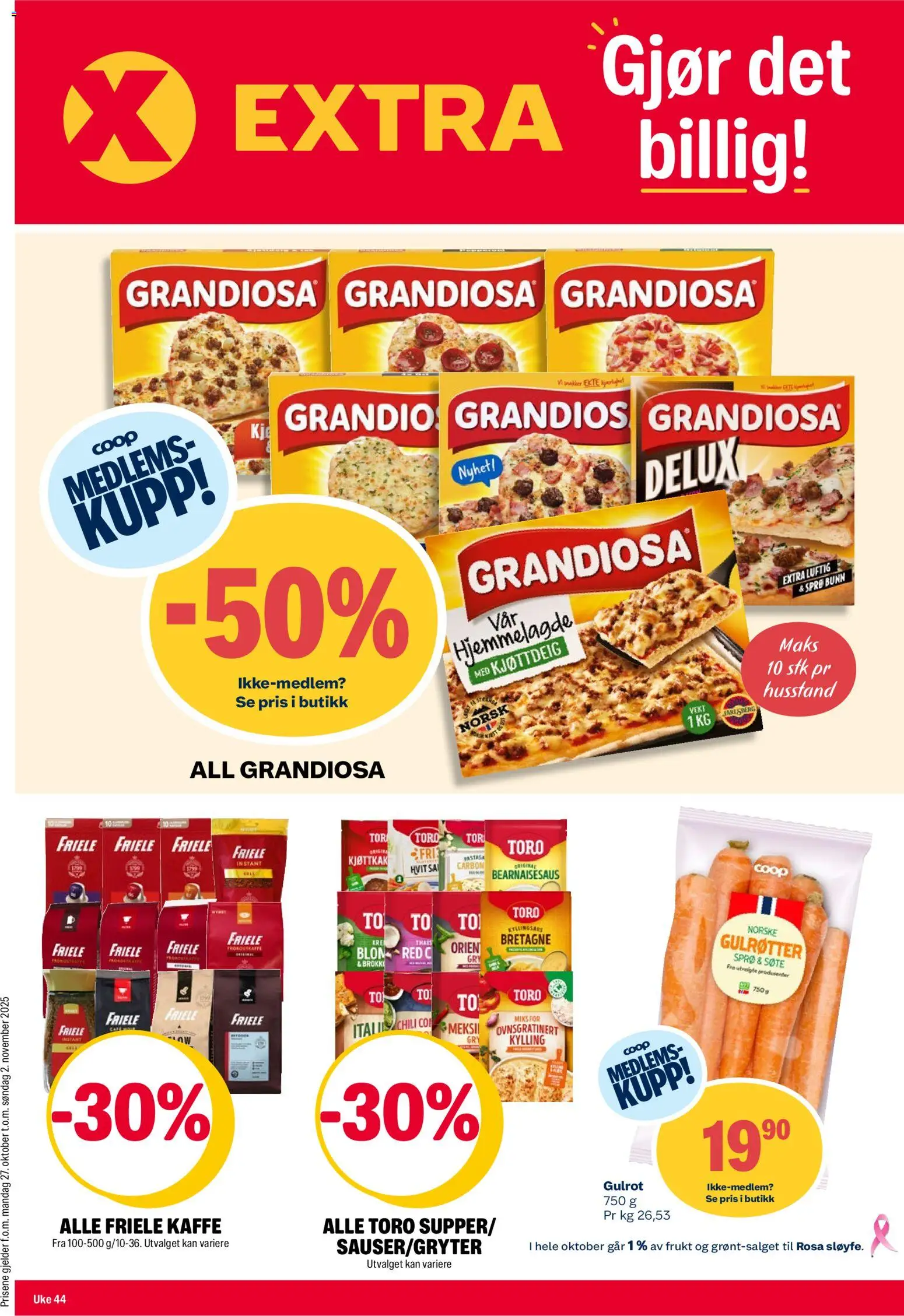 Kundeavis Coop Extra gyldig fra 27/10/2025 - Sidenummer 1