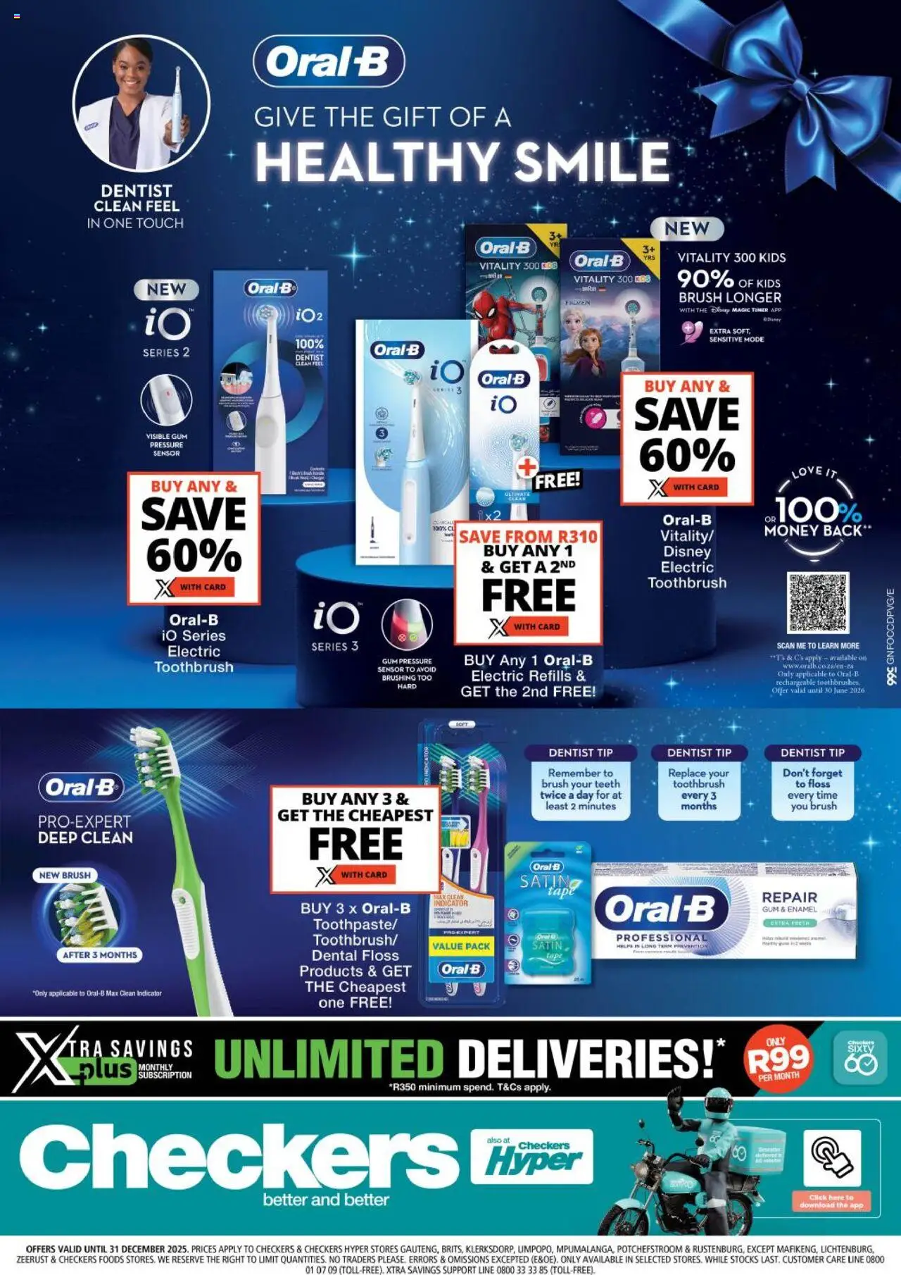 Checkers Gauteng - Oral-B Promotion 06/10 - 31/12/2025 >> Catalogue