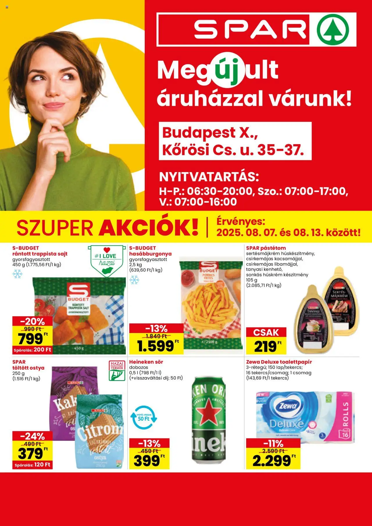 Spar aktuális szórólap, érvényes 2025.08.07.-től - 1 oldal