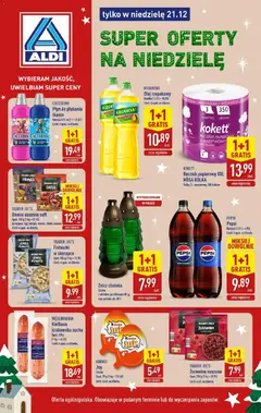Pogląd gazetki "Super oferty na niedzielę" ze sklepu Aldi ważnej od 21.12.2025