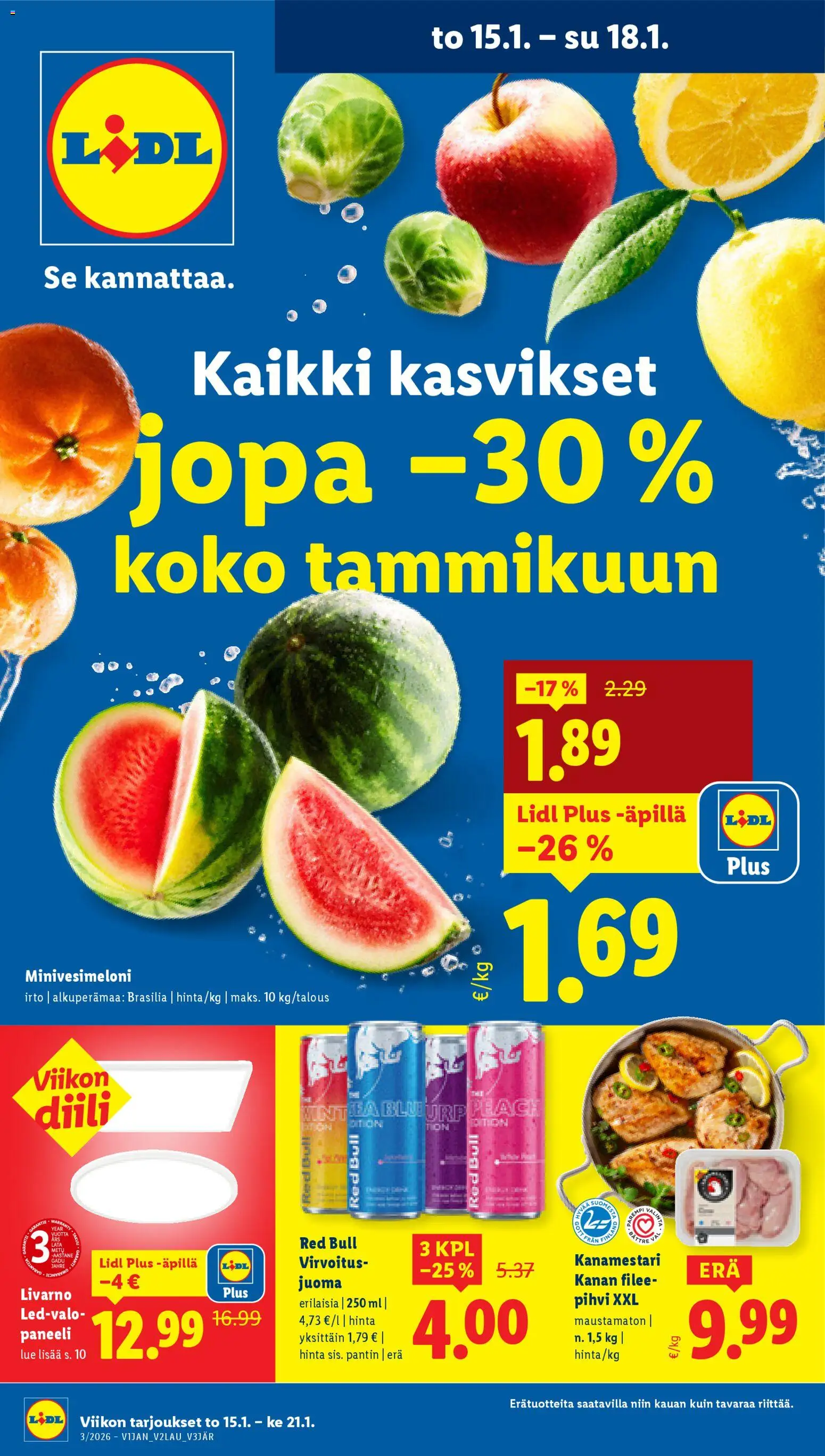 Kaupan Lidl Tarjoukset esikatselu, voimassa 15/01/2026