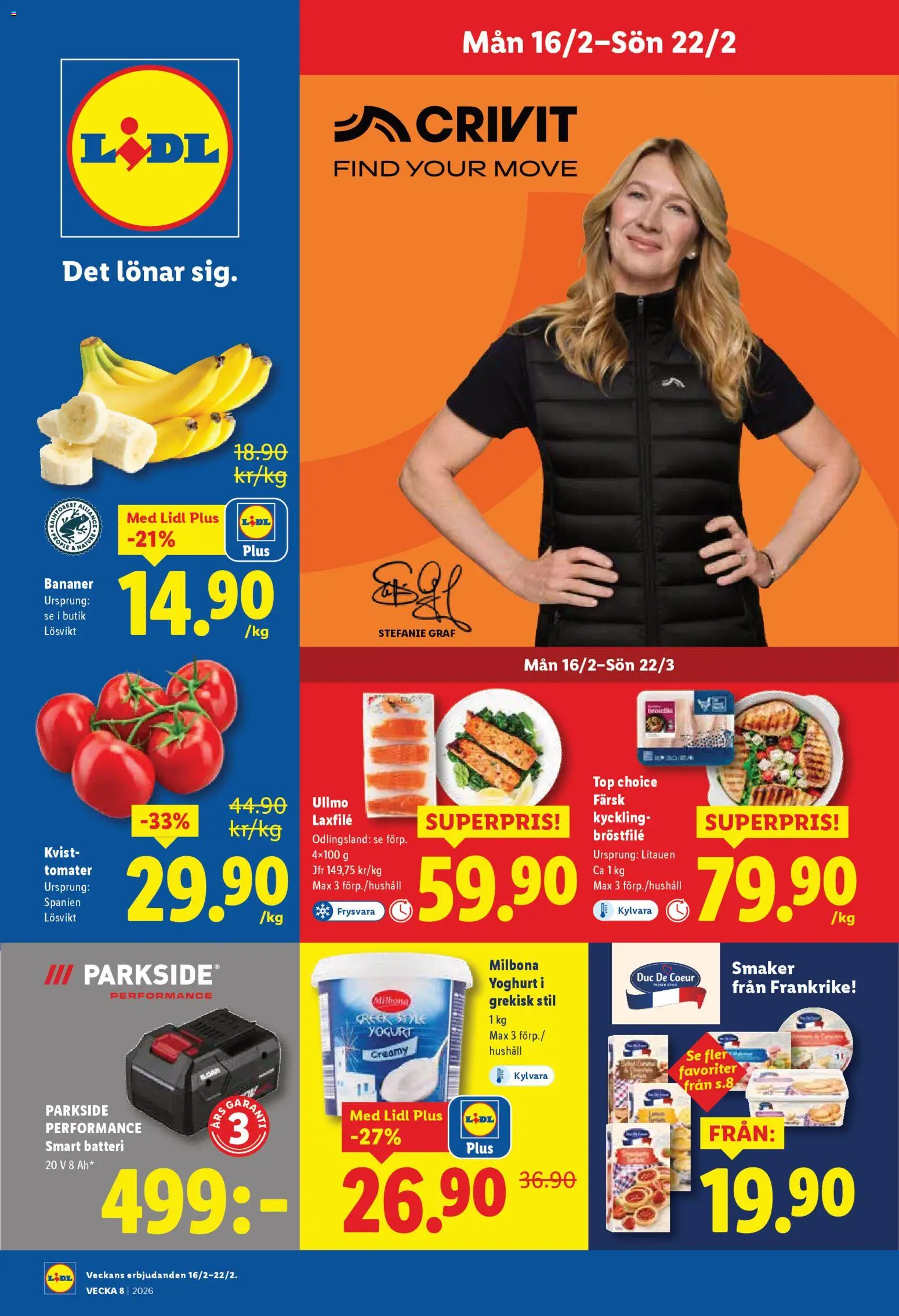 Förhandsgranska reklamblad Aktuella reklamblad Lidl från butik Lidl gäller från 16/02/2026