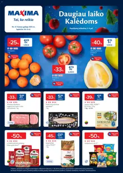 MAXIMA parduotuvės leidinio Leidinys galiojančio nuo 2025.11.18 peržiūra
