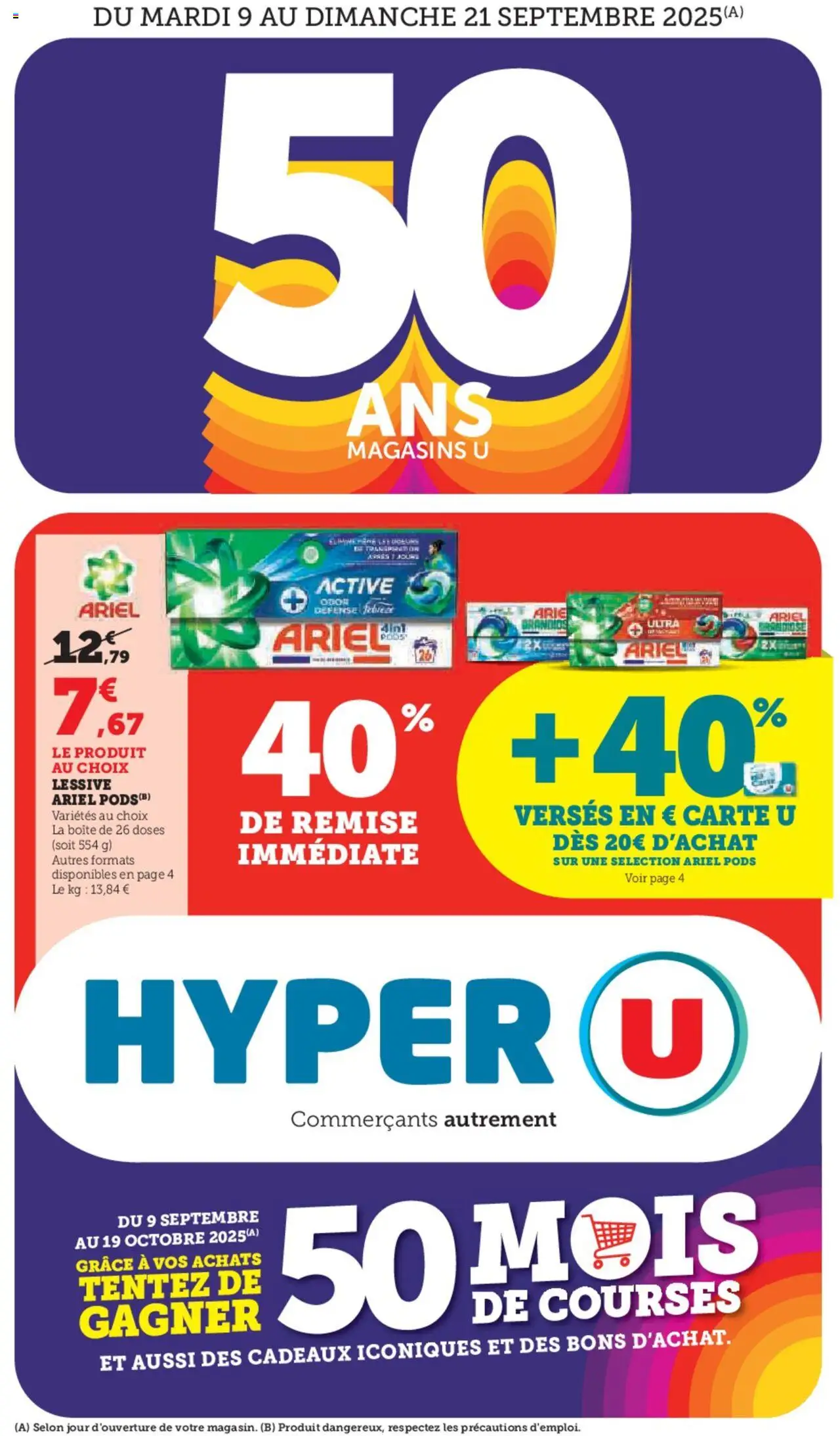 Catalogue de la boutique Hyper U valable du 09/09/2025 - Page numéro 1