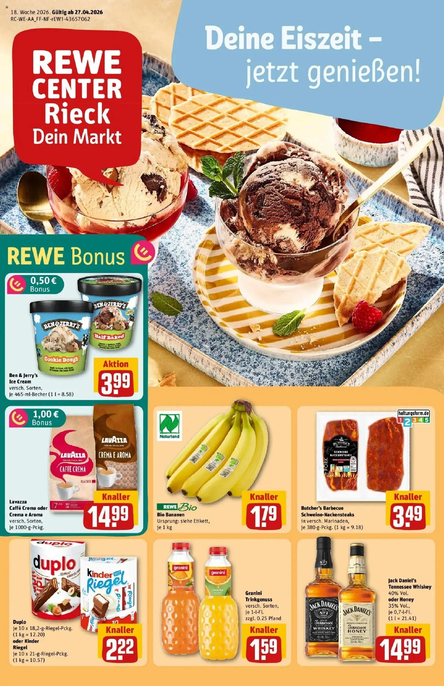 Vorschau von dem Prospekt des Geschäftes Rewe, gültig ab dem 27.04.2026