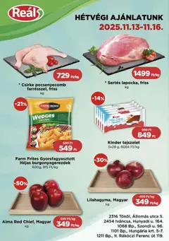 Reál - Bevásárló hétvége - Pest megye megtekintése, amely érvényes 2025.11.13.-től