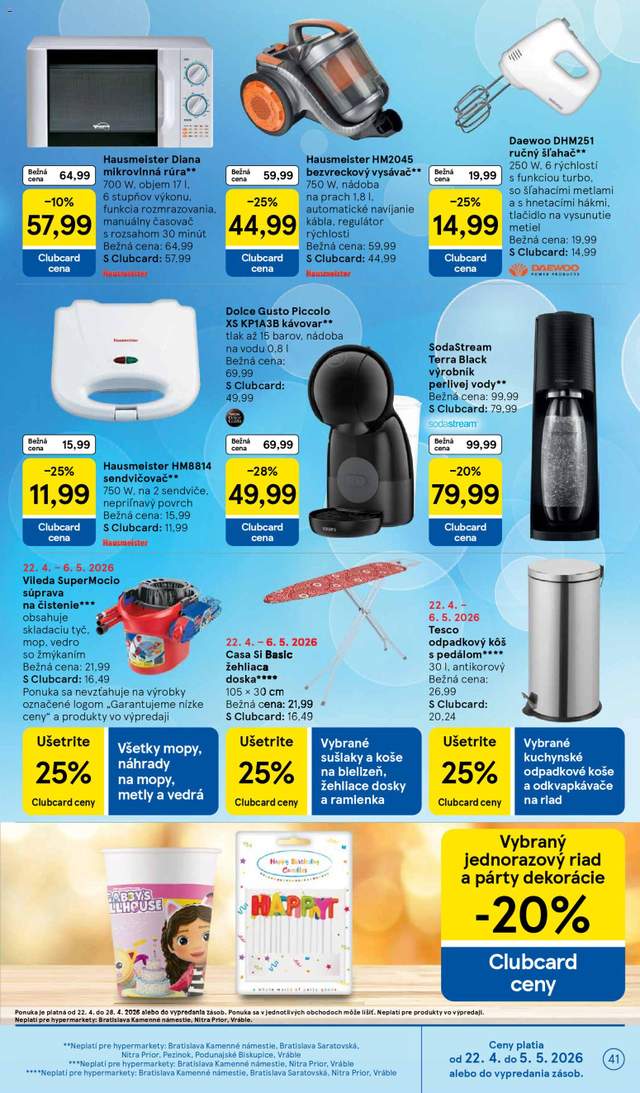 Nový Tesco leták od 22.04.