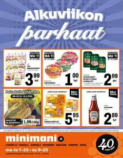 Kaupan Minimani Minimani tarjoukset esikatselu, voimassa 16/03/2026