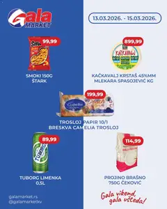 Pregled Gala MARKET kataloga - važi od 13.03.2026