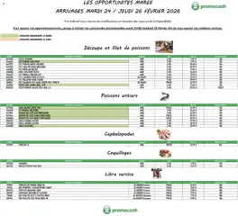 Prévisualisation de Opportunités Marée du magasin Promocash formulaire valide 24/02/2026