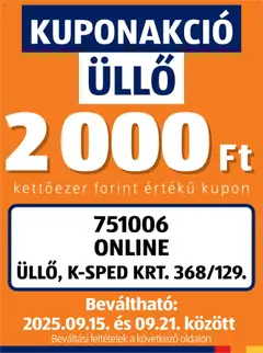 Aldi - Kupón Akció | Üllő megtekintése, amely érvényes 2025.09.15.-től