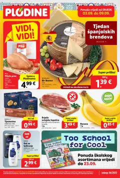 Pregled letka Katalog trgovine Plodine vrijedi od 03.09.2025