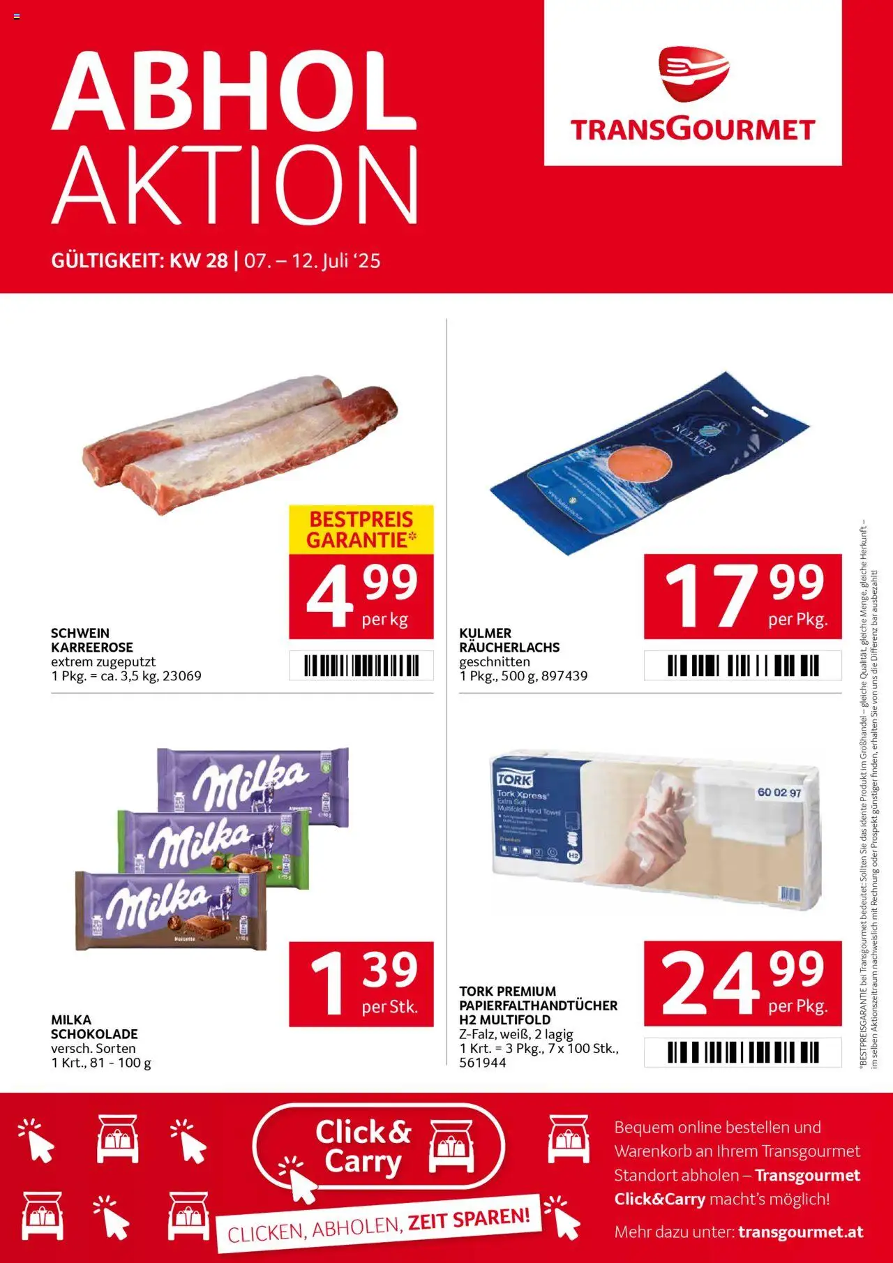  Transgourmet Flugblatt ab (06.07.2025 - 12.07.2025) - Seite 1 - Schokolade
