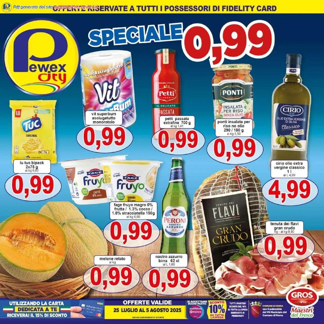 Volantino Pewex valido da 25/07/2025 numero di pagina 1