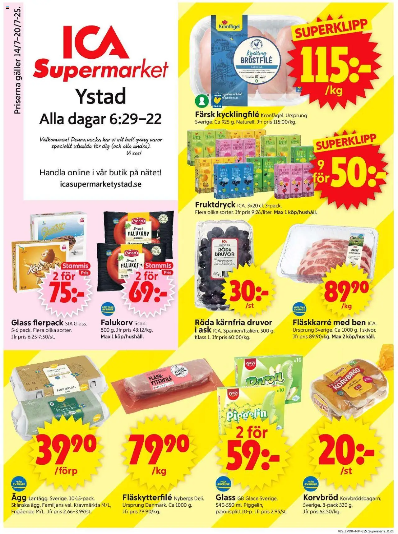 Ystad är giltig 14/07 2025 > Veckans Erbjudanden gäller från 14/07/2025 till 20/07/2025 sidnummer 1