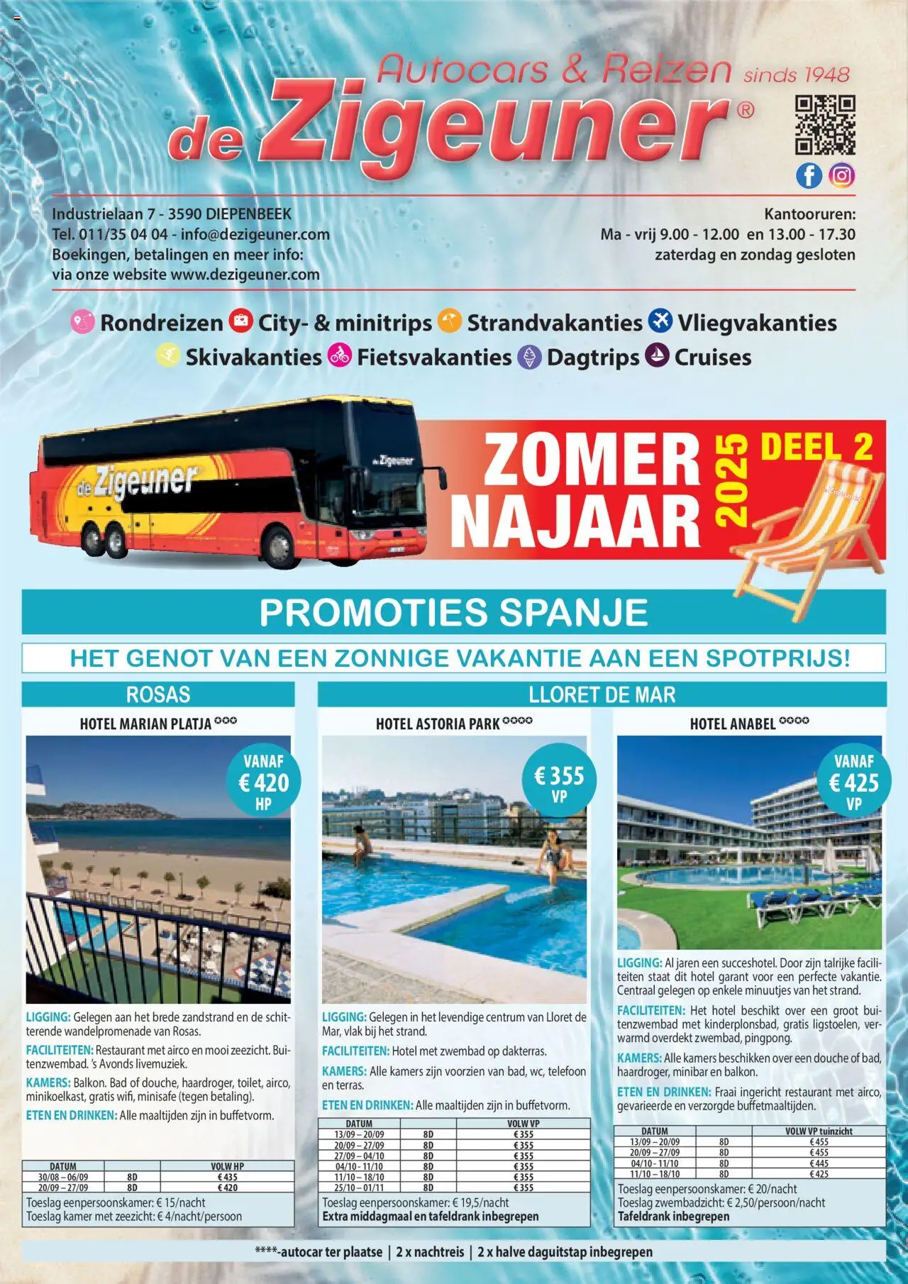 De Zigeuner shop Reisbrochure geldig vanaf 08/07/2025 - Paginanummer 1