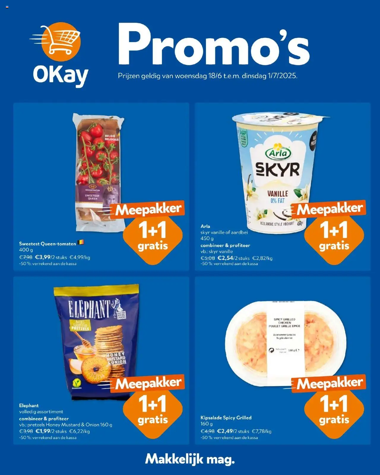 OKay shop Folder geldig vanaf 18/06/2025 - Paginanummer 1 - Vanille, Aardbei, Skyr, Yoghurt