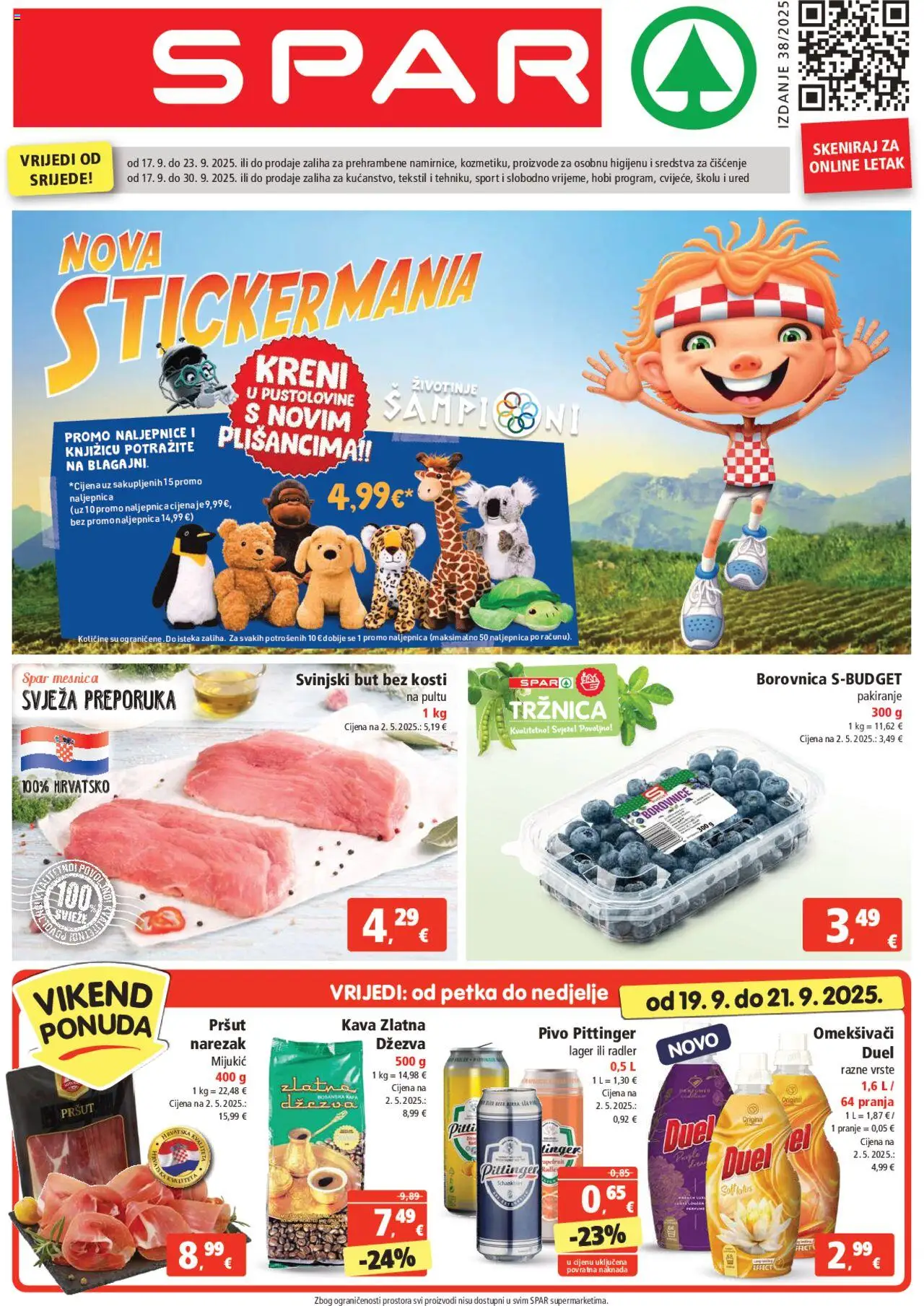 Spar aktualni Katalog vrijedi od 17.09.2025 - tjedna akcija broj stranice 1