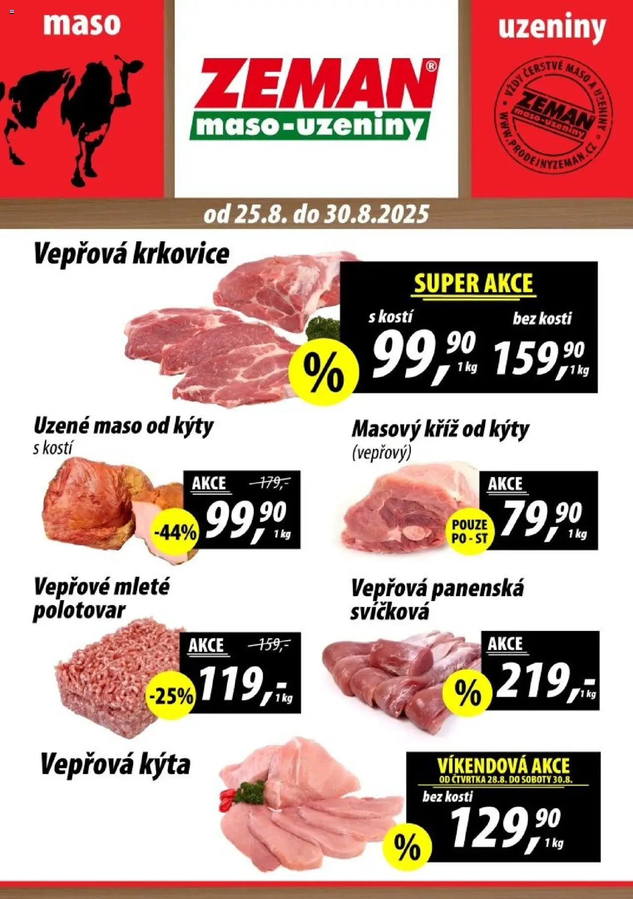  Prodejny Zeman Leták - Praha (25.08.2025 - 30.08.2025)