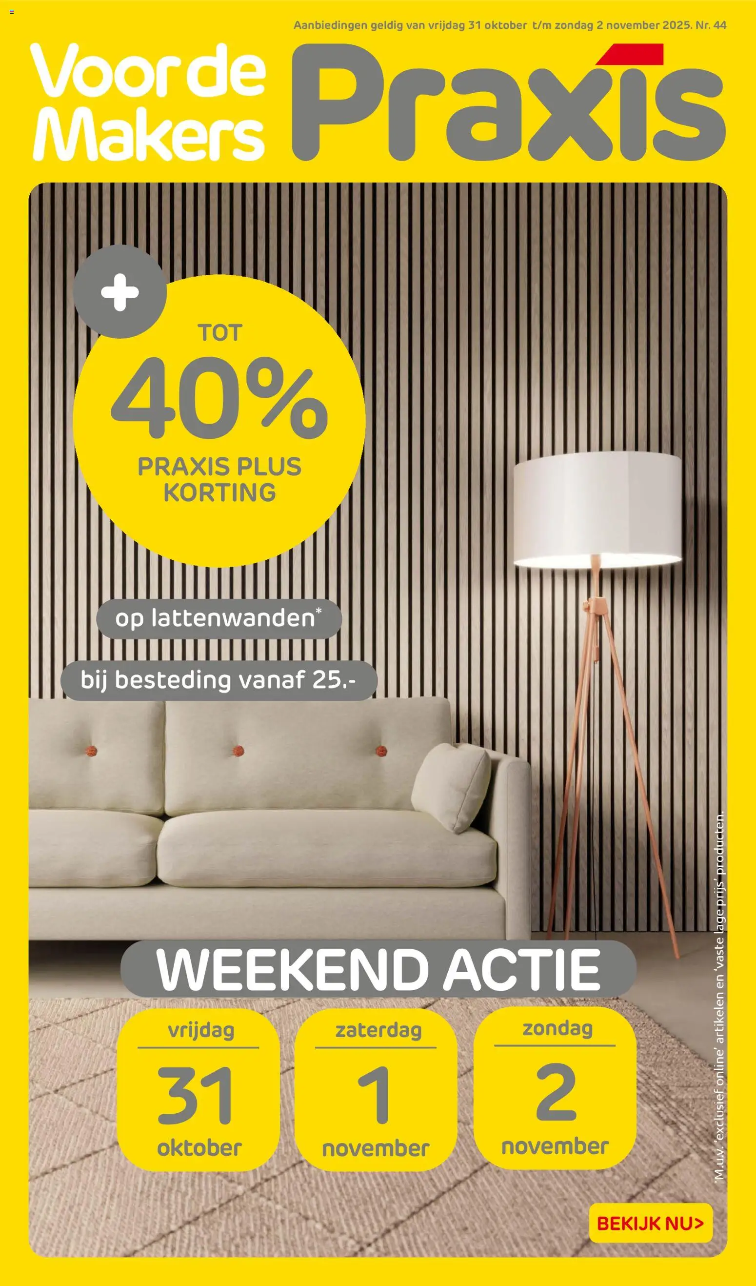 Voorbeeld van Folder weekend van winkel Praxis geldig vanaf 31-10-2025