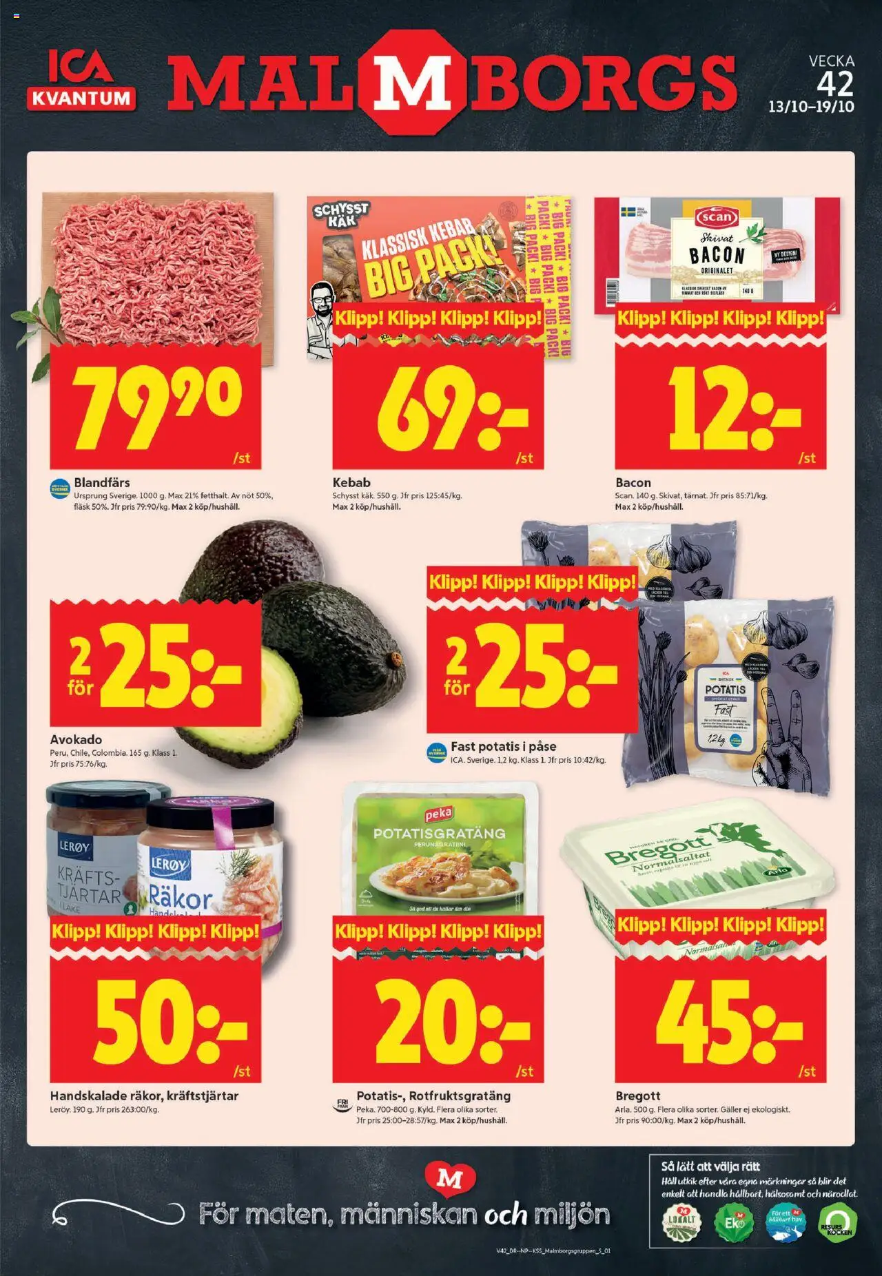 Malmö är giltig 13/10 2025 > Veckans Erbjudanden gäller från 13/10/2025 till 19/10/2025 sidnummer 1