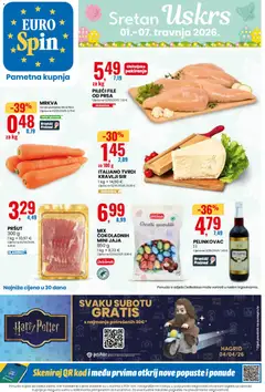 Pregled letka Eurospin Katalog trgovine Eurospin vrijedi od 01.04.2026