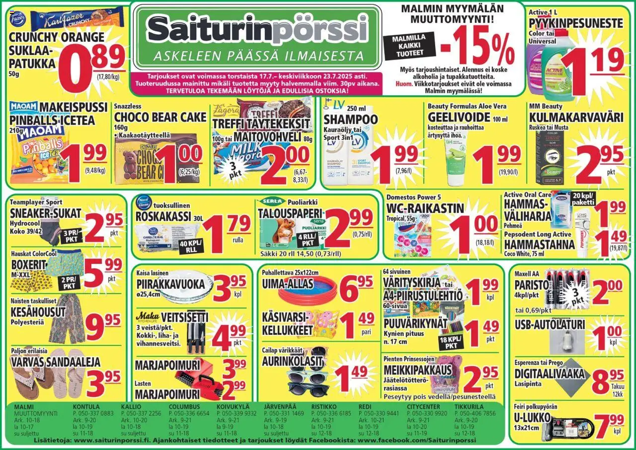 Saiturinpörssi-kaupan Tarjoukset voimassa 17/07/2025 - Sivulla 1