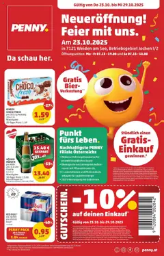 Vorschau der Angebote: Penny Markt Eröffnung in 7121 Weiden am See gültig ab 23.10.2025