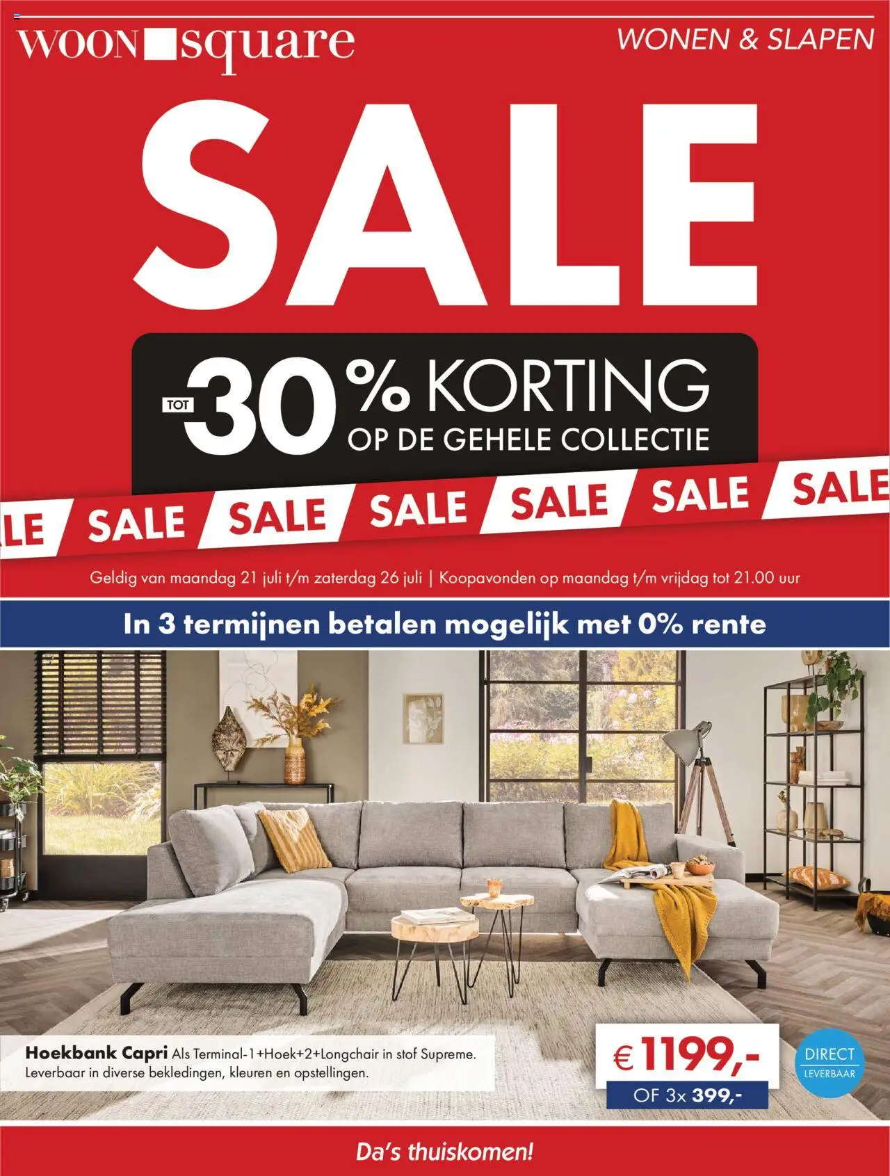 Woonsquare shop Folder geldig vanaf 21-07-2025 - Paginanummer 1