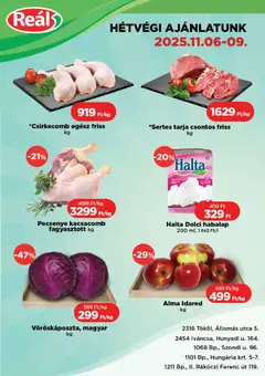 Reál - Bevásárló hétvége - Pest megye megtekintése, amely érvényes 2025.11.06.-től