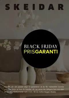 Forhåndsvis Black Friday Varsel fra butikk Skeidar gyldig fra 28/10/2025