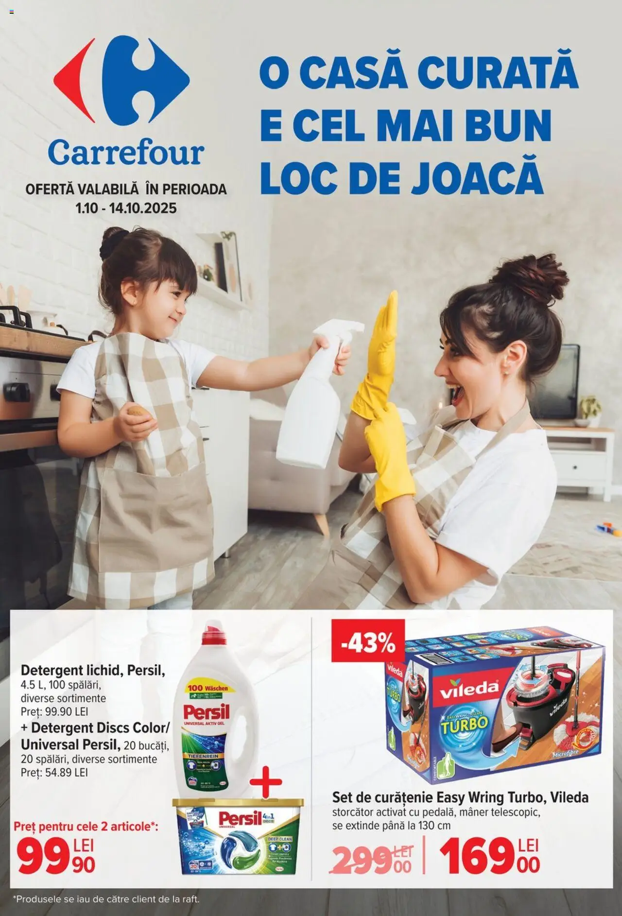 Previzualizarea de cataloage: Carrefour Catalog - Curățenie valabil de la 01.10.2025 - Carrefour, Clean, Detergent, Vileda, Mâner, Storcător