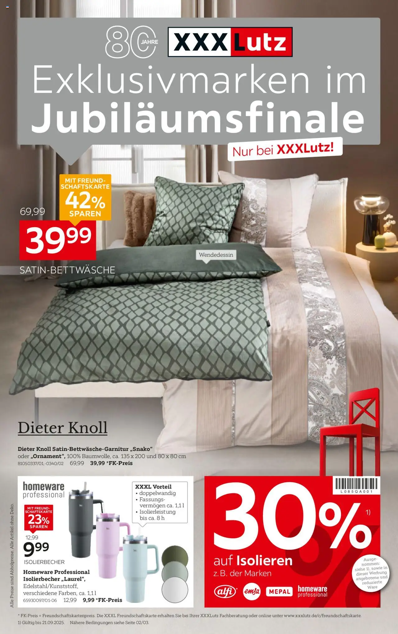 XXXL Lutz Exklusivmarken im Jubiläumsfinale (vom 08.09.2025 - 14.09.2025)